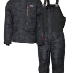 Costum termoizolant impermeabil Dam Camovision Thermo Suit XXL camuflaj negru/gri poliester 2 piese