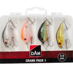 Set naluci pescuit Dam Crank Pack 3-5 cm cu cutie, 2 bucati pentru apa dulce si sarata