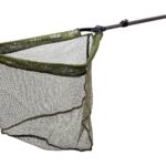 Minciog telescopic Dam Crosspower 60x60x50 cm, maner 260 cm, plasa cauciucata, 2 segmente