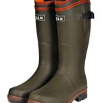 Cizme cauciuc Dam Flex Neopren 45, 3mm captuseala, verde, protectie termica si talpa antiderapanta