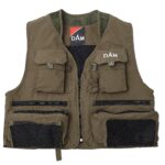 Vesta pescuit Dam Ontario Iconic Fly S poliester usor Dusty Olive, multiple buzunare