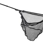 Minciog DAM Manitoba Folding Net Twist n Lock, maner telescopic, cadru aluminiu, plasa neagra fara noduri