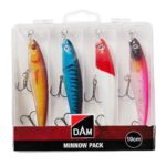 Naluci minnow Dam Minnow Pack 10 cm imitatie, scufundare lenta, sunet rattling, cutie inclusa