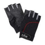 Manusi pescuit dama Dam Neo Tec, fara degete, negre, neopren, reglaj Velcro, grip antiderapant