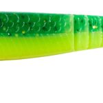 Shad siliconic Dam Shad Paddletail 10 cm UV Green Lime pentru rapitori